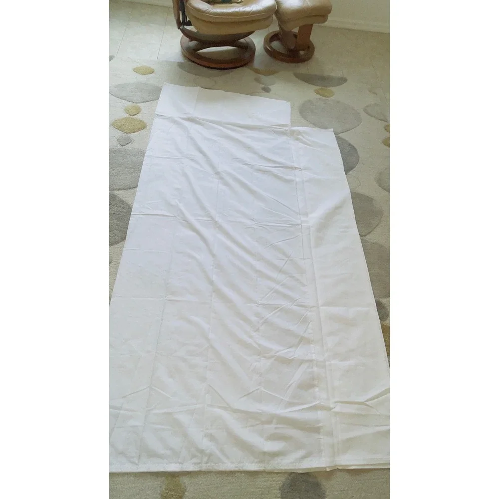 Bates of Maine Woven White Cotton Bedspread Twin Coverlet Made in Portugal
